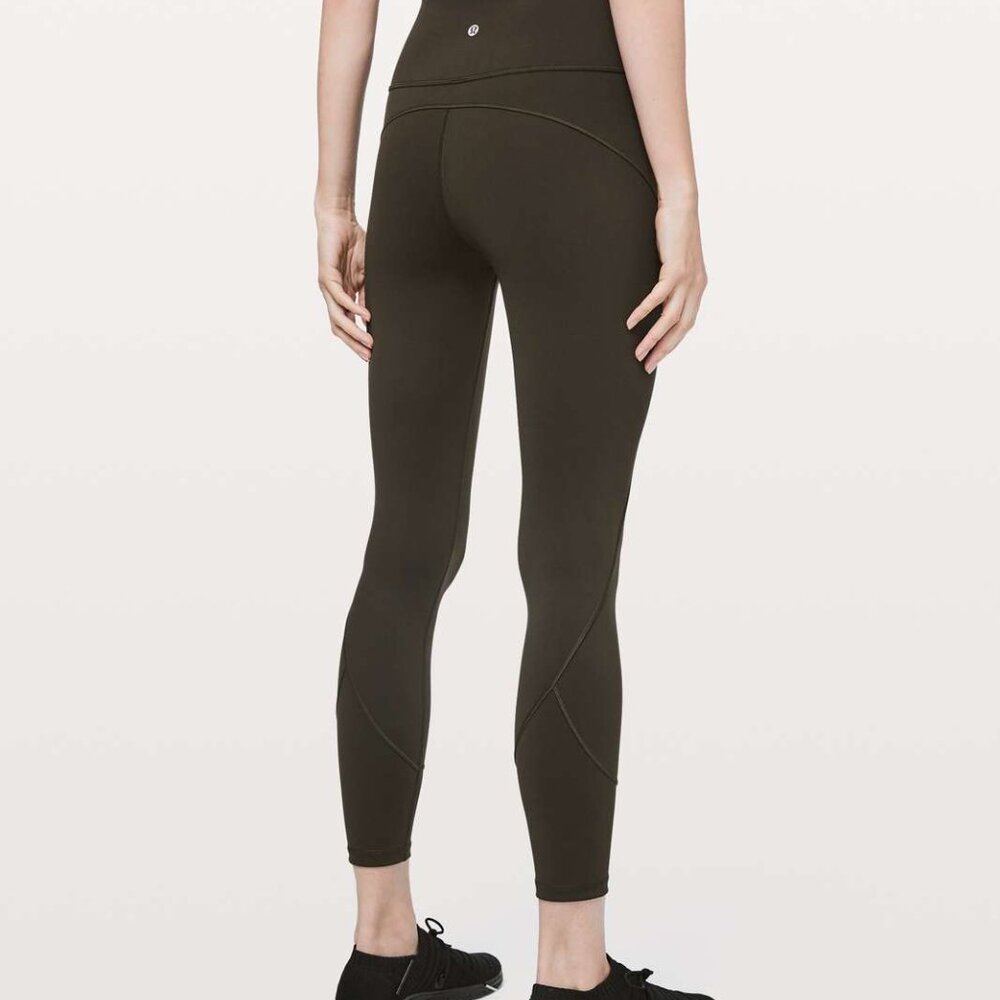 Lululemon In Movement 7/8 Tight Dark Olive Size 4 - Picture 3 of 7